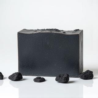 Handmade black charcoal soap bar
