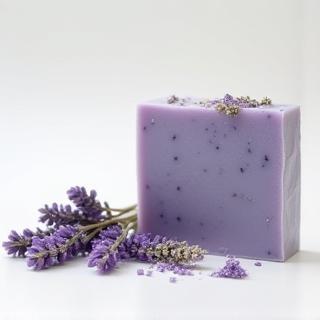 Handmade lavender and chamomile soap bar